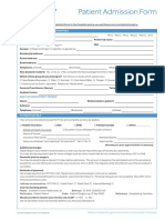 Patient Admission Form