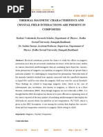 Thermal Magnetic Characteristics and Crystal Field Interactions Are Present in Composites