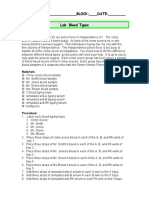 Lab Blood Types