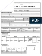 Formulario Declaracion Juramentada Antes