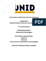 El Proceso de Evaluación de Estrategias - Administración Unid Act 4