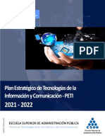 Plan Estratégico de Tecnologías de La Información PETI 2021 2022 V1 Versión Preliminar para Consulta Ciudadana