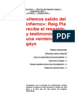 Hemos Salido Del Infierno Reig Pla Recibe El Respaldo y Testimonio de Una Veintena de Ex Gaysdocumento de Texto Enriquecido