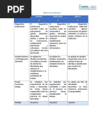 Rúbrica de Evaluación