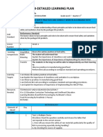 Detailed Learning Plan in TLE 7-Week 5