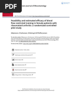 Feasibility and Estimated Efficacy of Blood Flow Restricted Training in Female Patients With Rheumatoid Arthritis A Randomized Controlled Pilot Study