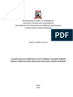 Classificação Da Cobertura Do Solo Urbano Utilizando Imagens Aereas, Produtos Lidar, Indices de Vegetação e Razão de Bandas