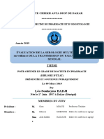 Évaluation de La Sérologie Multiplex Dans La Surveillance de La Transmission Du Paludisme À Dakar (Sénégal)