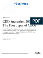 BoozCo CEO Succession 2010 Four Types