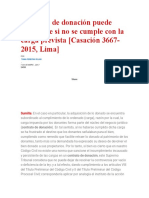 Contrato de Donación Puede Resolverse Si No Se Cumple Con La Carga Prevista