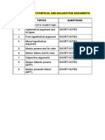 Chapter 4. Hypothetical Arguments.