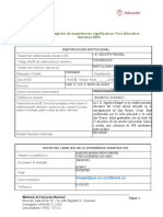 Ficha de Registro Experiencias Significativas MEDIO AMBIENTE CORREGIDA