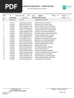 Secretaría de Educación - Control Escolar: 8 19DPR1686S Valentin Gomez Farias 127 Primaria V 1 A