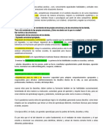 La Adquisición de Habilidades Emocionales en El Contexto Educativo Es de Importancia en Los Adolescentes para Que Convivan