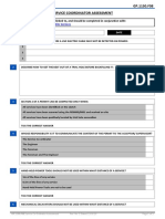 Service Co-Ordinator Assessment