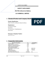 MSDS Battery LG