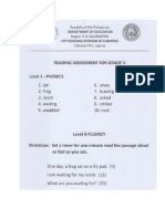 Reading Assessment Tool Sses g4