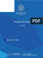 Analítica de Datos UGCA 2023 Contenido