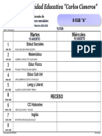 Horario Matutina 2022 2023 Ex Reme