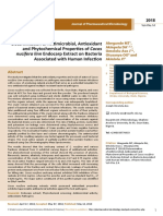 Determination of Antimicrobial Antioxidant and Phytochemical Properties of Cocos Nucifera Linn Endocarp Extract On Bacteria Associ