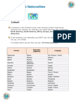 Countries and Nationalities List 2