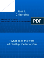 Unit I Citizenship Part 1 and 2 PowerPoint