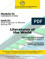 Gonzales, Juan Justin D. (Literature of Asia-Philippines)