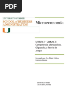 Modulo 3. Competencia Monopolista, Oligopolio y Teoria de Juegos