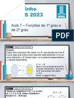 Aula 7 - Funções de 1º Grau e de 2º Grau