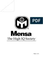 Mensa Test 4 - Percentil