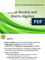 4a Linear Models and Matrix Algebra