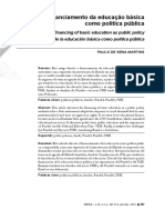 O Financiamento Da Educação Básica Como Política Pública