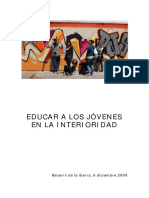 Educar A Los Jóvenes en La Interioridad