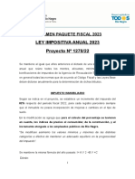 Dictamen FDT FISCAL 2023 LEY IMPOSITIVA ANUAL