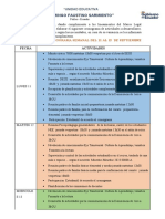 Cronograma Semanal Del 11 Al 15 de Septiembre