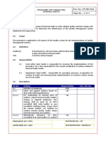 Procedure For Conducting Internal Audit