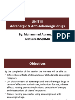 UNIT 03 Final Adrenergic - Anti Adrenergic Drugs, Educational Platform