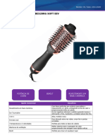 Escova Secadora Bes20Rg Soft Biv: Potência de 1100W Bivolt Revestimento em Nano Carâmica