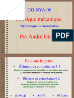 Physique Mécanique: Dynamique de Translation