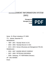 MAN652 Sistem Informasi Manajemen Pertemuan 1