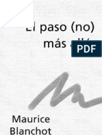 Blanchot Maurice El Paso No Mas Alla PDF