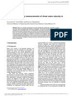 Field and Laboratory Measurements of Shear Wave Ve