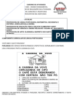 Atividades 2º Ano - Período de Realização 21-06-2021 Á 02-07-2021 (Devolver Dia 05-07-2021) - Escola Olavo Bilac