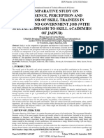 A Comparative Study On Preference, Perception and Behavior of Skill Trainees in Private and Government Job