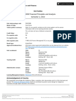 FNCE5008 Financial Principles and Analysis Semester 2 2023 Bentley Perth Campus FO