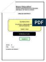 Grade 10 Term 3 Test 1..