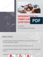 Family Law Lec 1. Introduction To Family Law