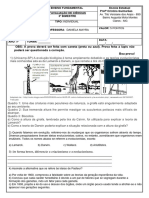 1a PROVA 3°B - 9º ANO (Ciências) 2° Chamada