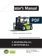 C 40/45/50s/55s D, L C 60/70/75/80 D, L: Internal Combustion Lift Trucks