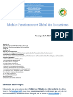 Fonctionnement Global Des Ecosystemes